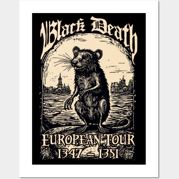 Black Death on Tour Wall Art by Hiraeth Tees